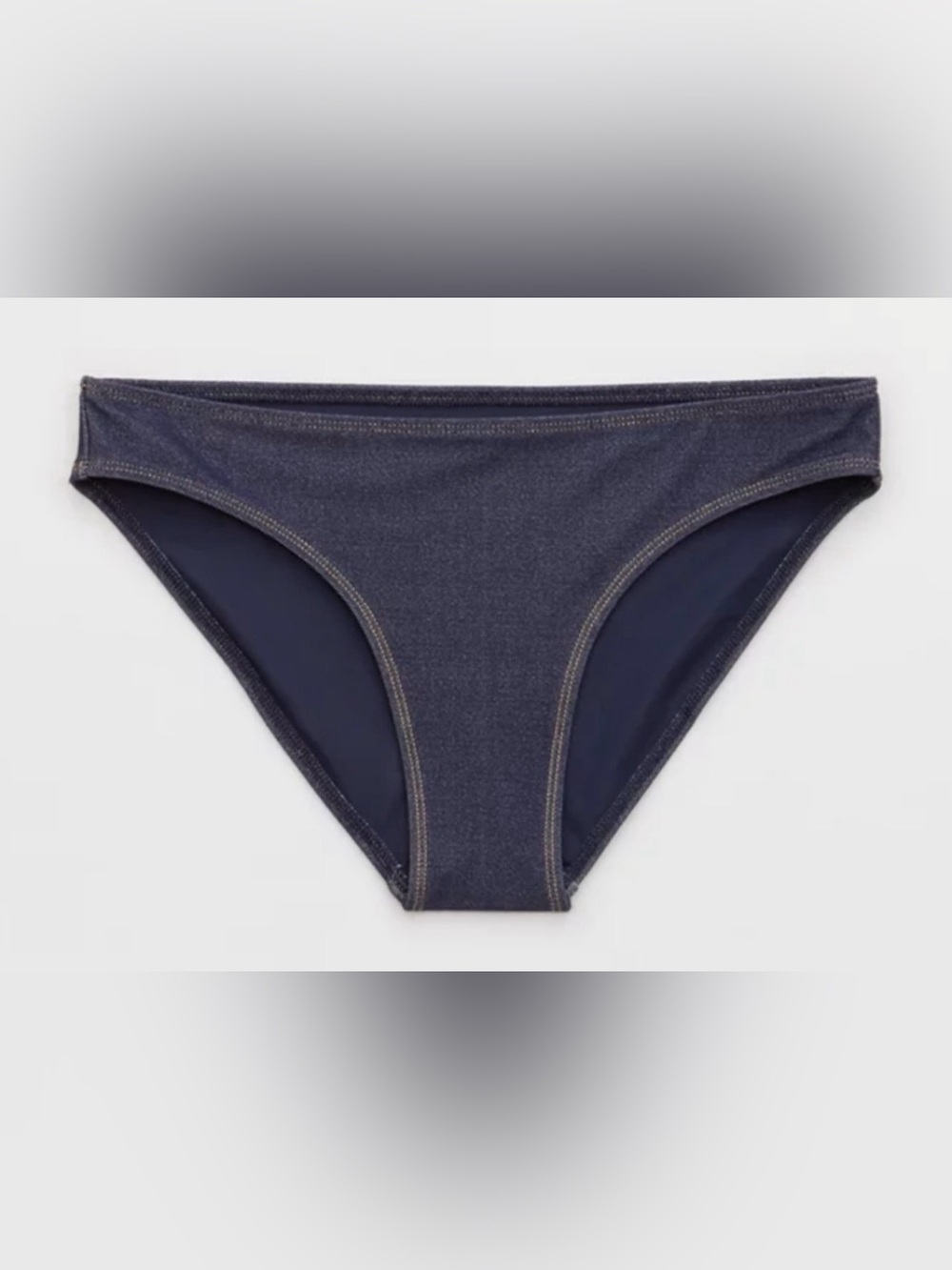 NWT Aerie Denim Full Coverage Bikini Bottom Size XS